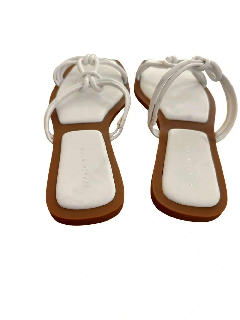 Azalea Wang White Knotted Sandals